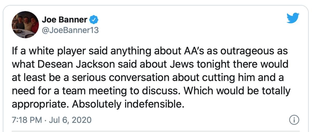 Joe Banner tweet