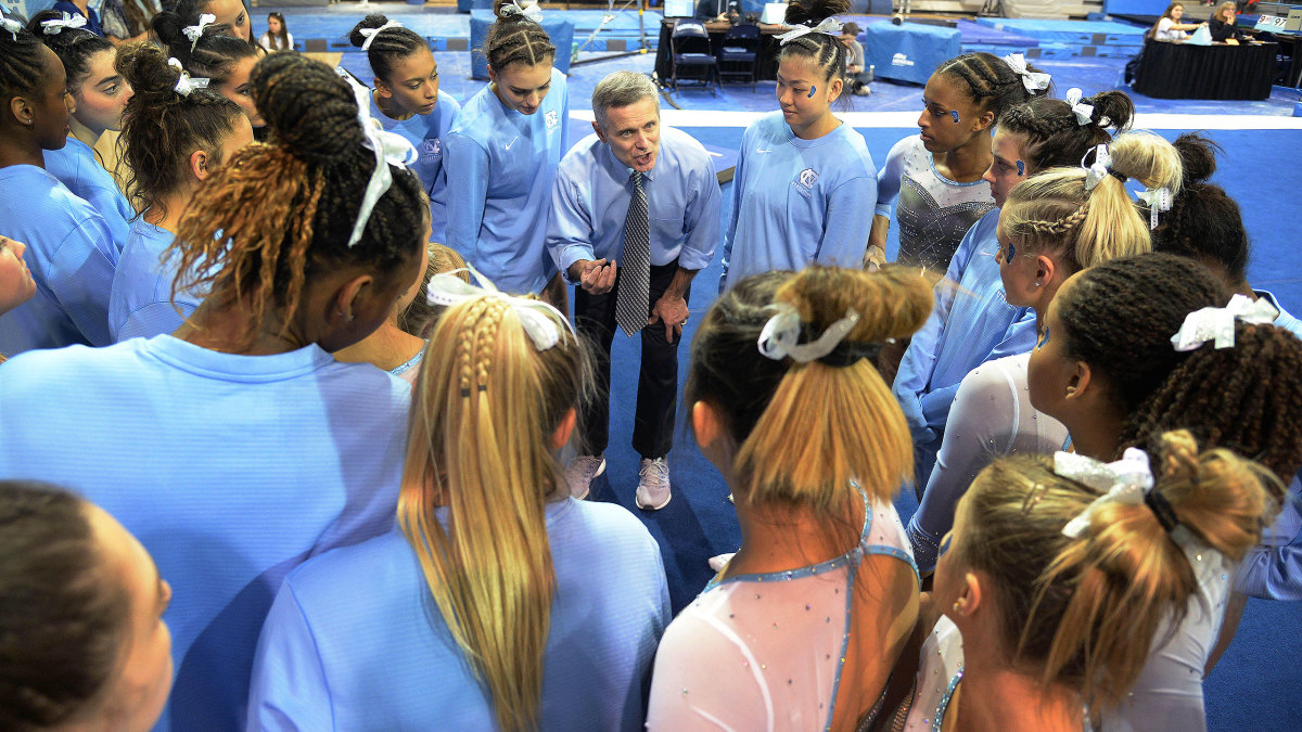 UNC Derek Galvin gymnastics coach