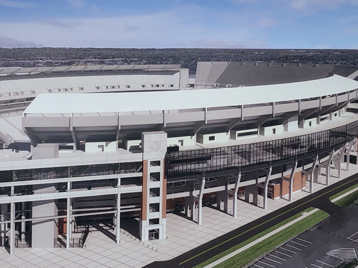 A drawing of what Bryant-Denny Stadium will look like for the 2020 season 