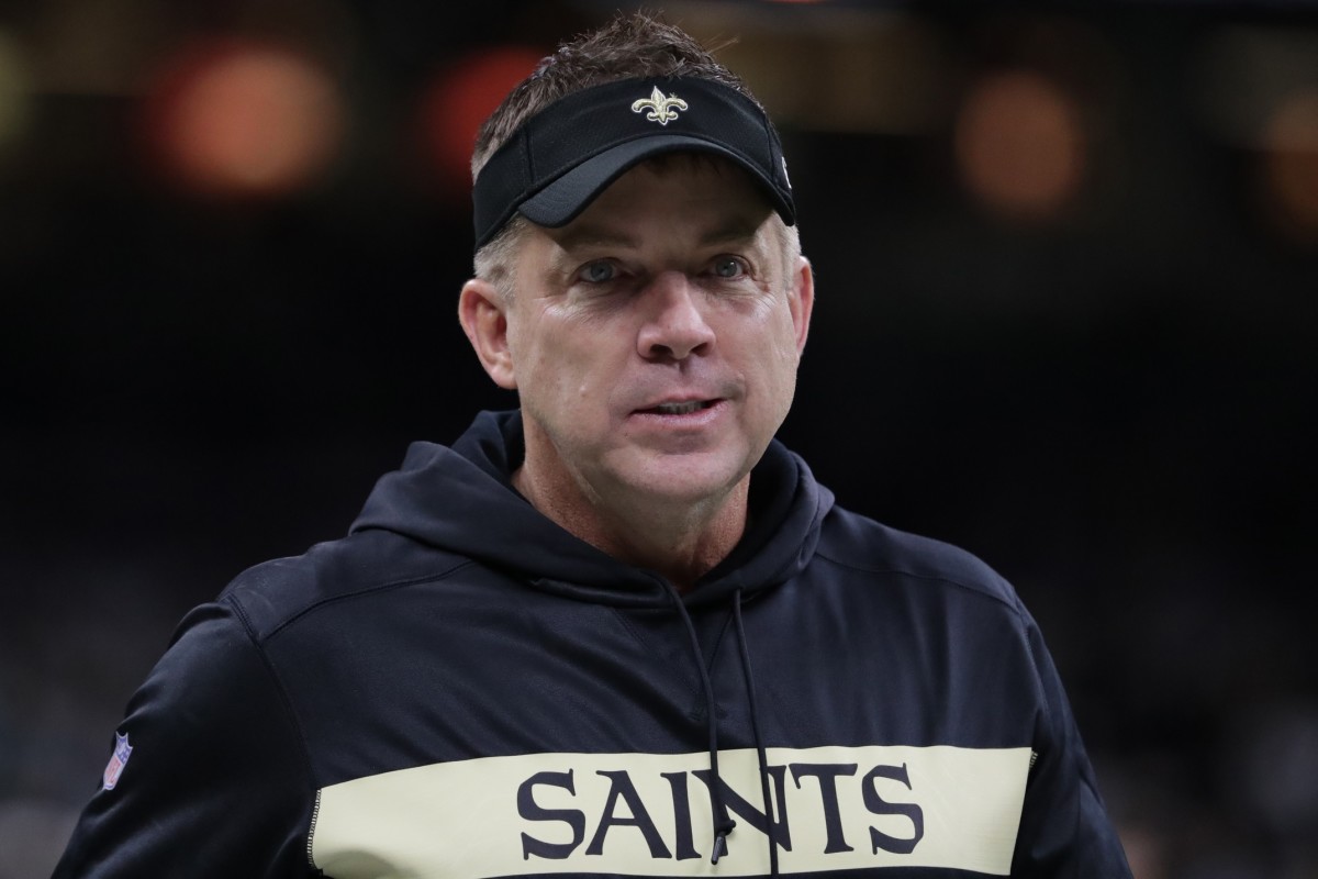 an 13, 2019; New Orleans, LA, USA; New Orleans Saints head coach Sean Payton reacts before a NFC Divisional playoff football game against the Philadelphia Eagles at Mercedes-Benz Superdome. Mandatory Credit Derick E. Hingl