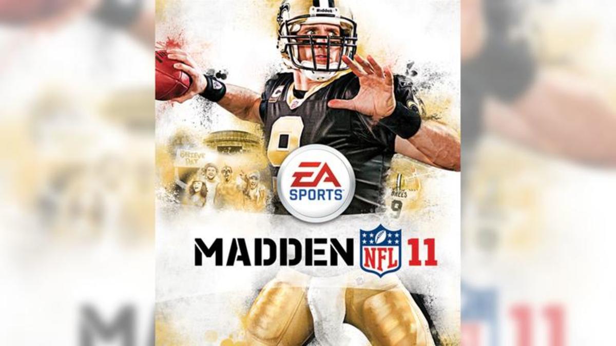Brees on the cover of EA Sports Madden 11.