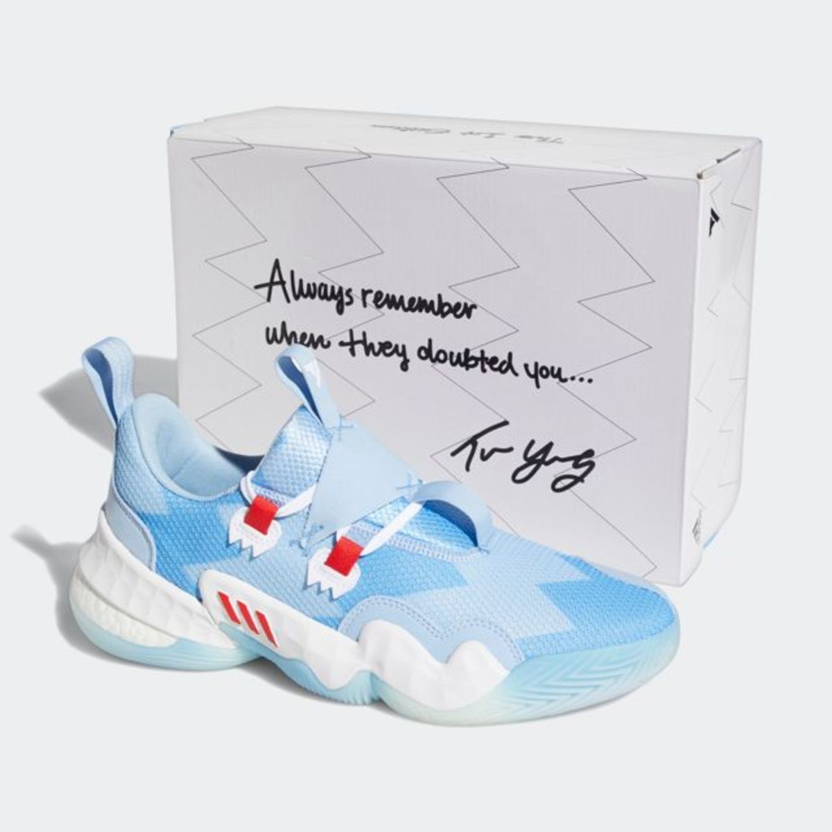 Image of the ICEE colorway of the Adidas Trae Young 1