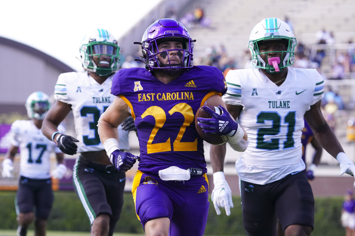 East Carolina wide receiver Tyler Snead is a threat receiving or throwing the football.