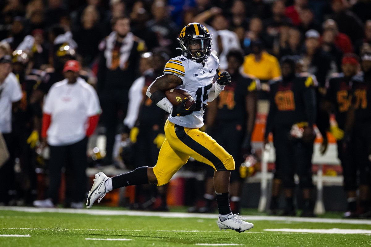 Iowa running back Tyler Goodson has rushed for six touchdowns this season. (Scott Taetsch/USA Today Sports)
