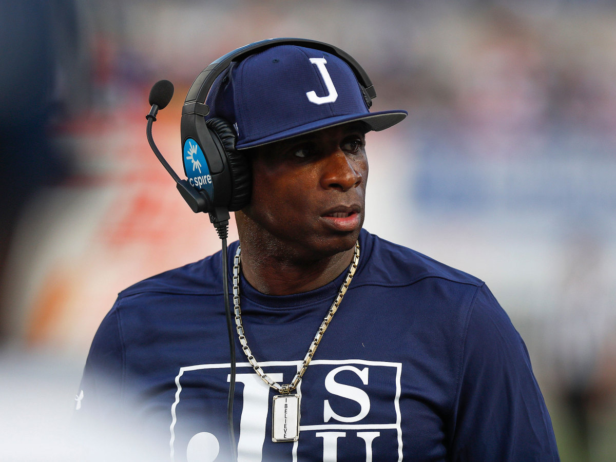 Deion Sanders during a JSU football game