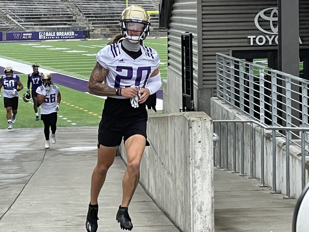 Asa Turner heads for practice.
