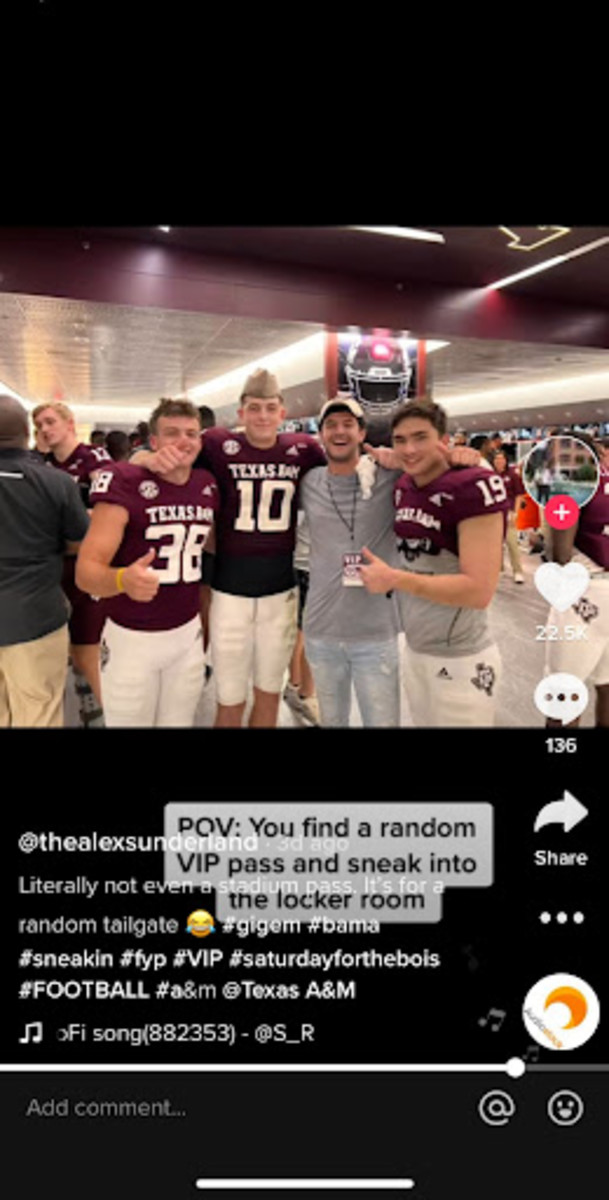 Sunderland with Texas A&M players
