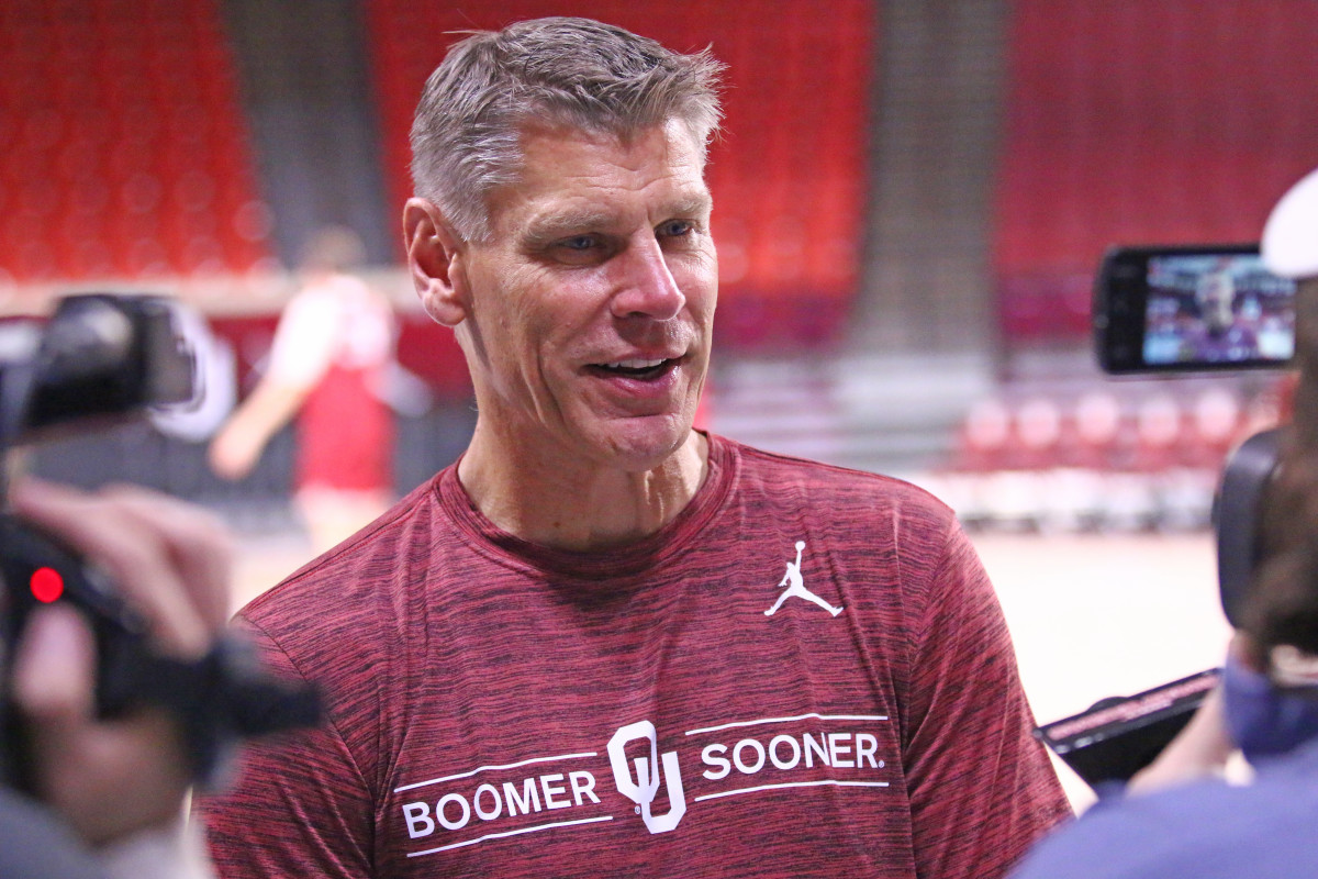 Porter Moser talks to the press Tuesday
