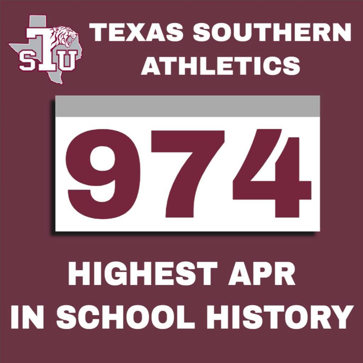 Texas Southern's Highest APR 974