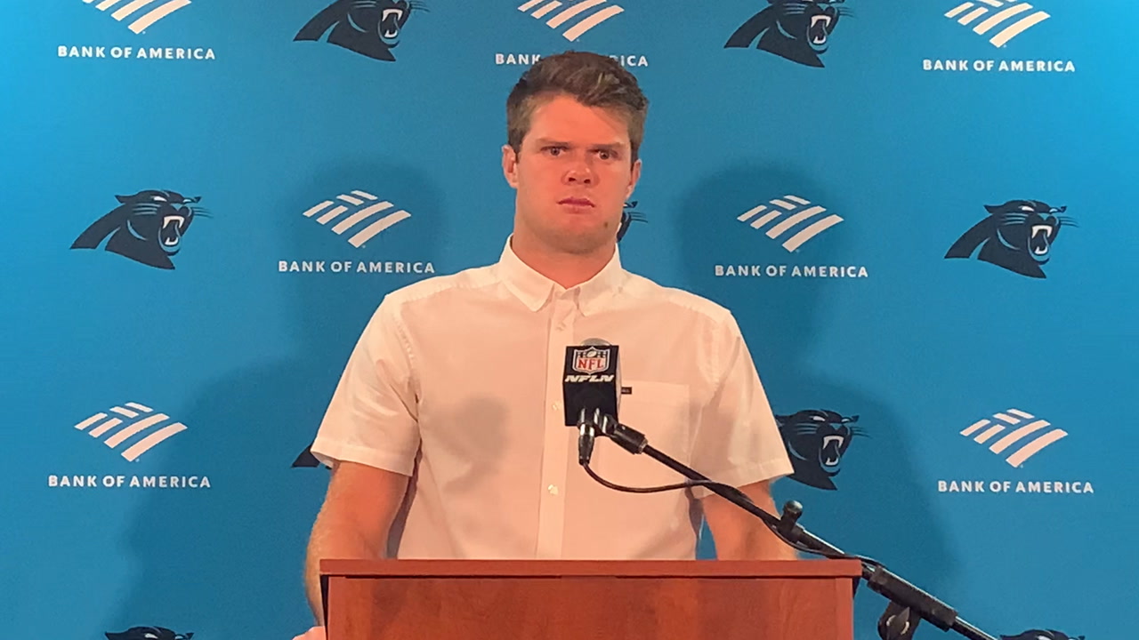 WATCH Sam Darnold Postgame Press Conference vs Giants Sports