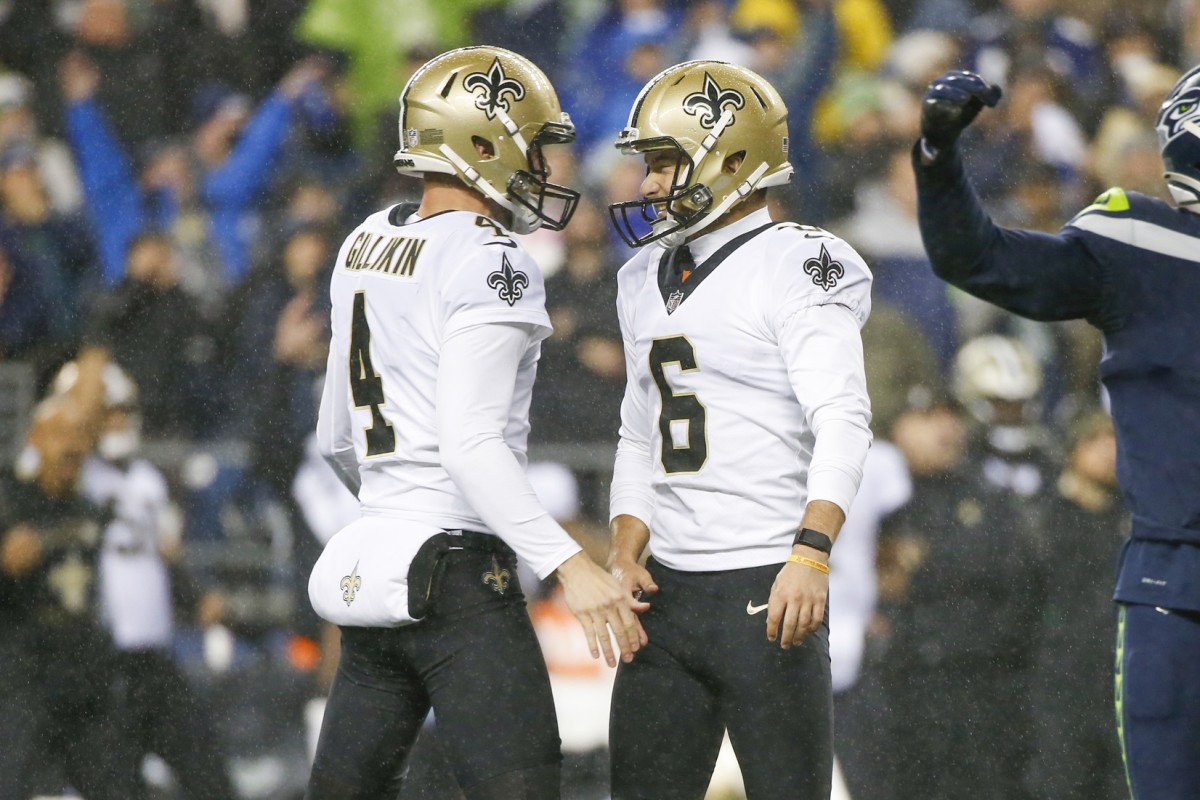 New Orleans Saints kicker Brian Johnson (6)