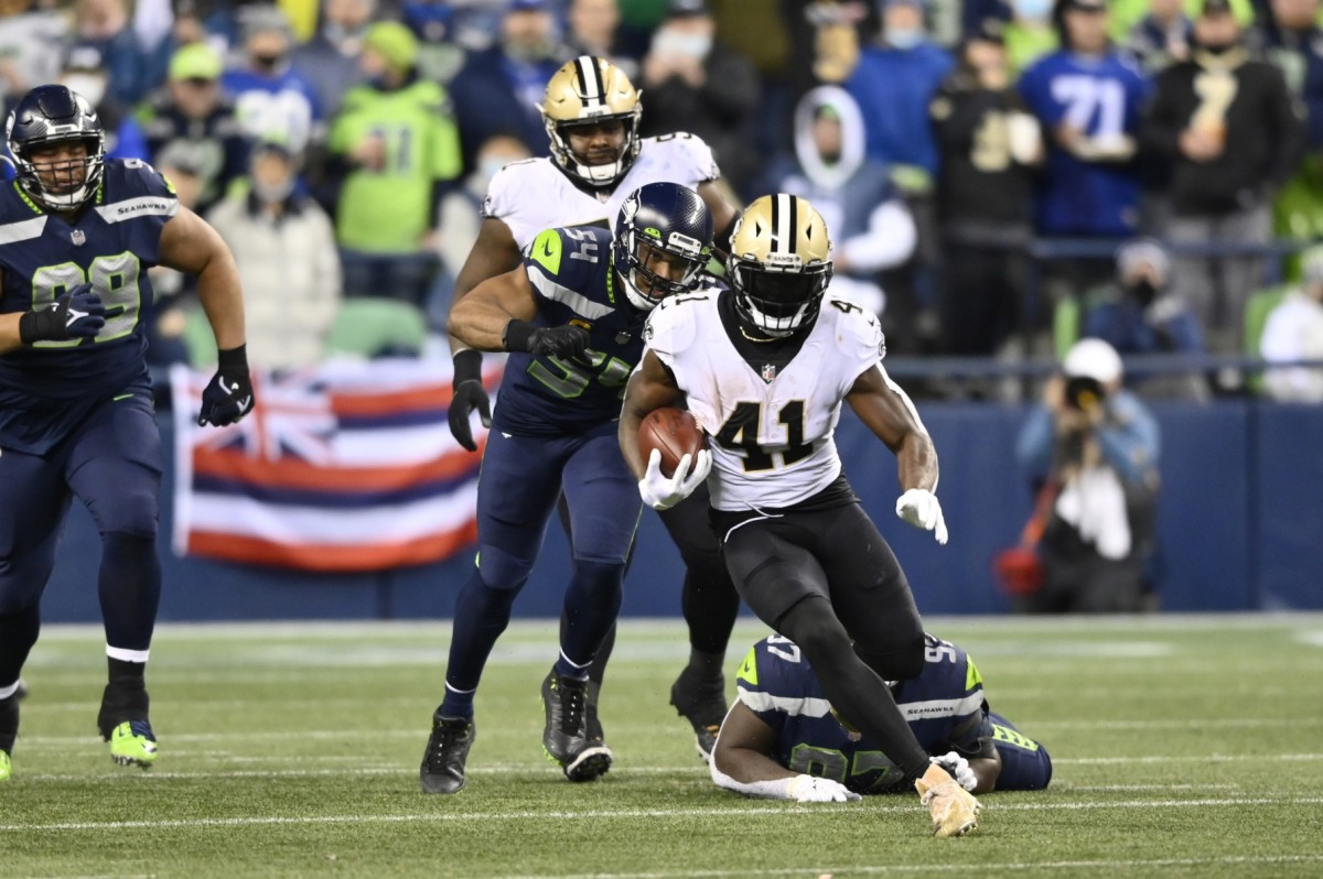 New Orleans Saints running back Alvin Kamara (41)