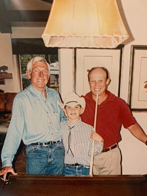 Colt (center), with Papa (left), in the early '90s.