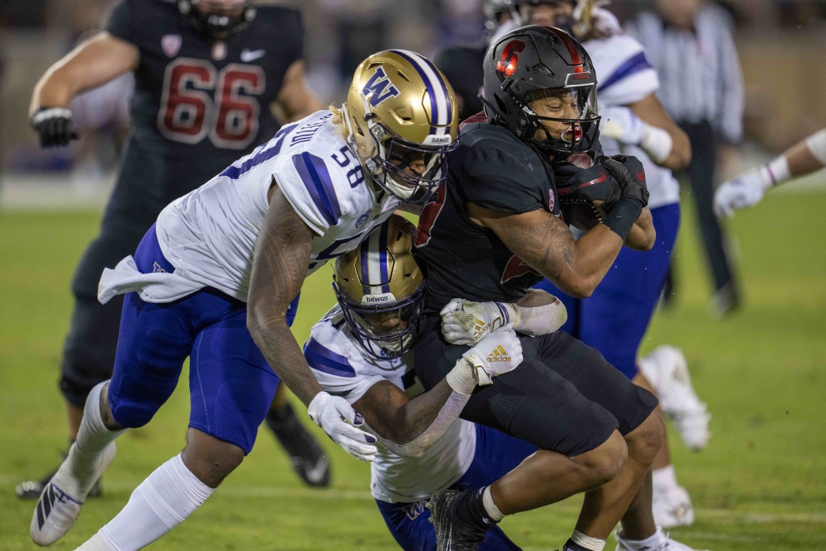 Dom Hampton and Zion Tupuola-Fetui were first-time starters this season against Stanford.