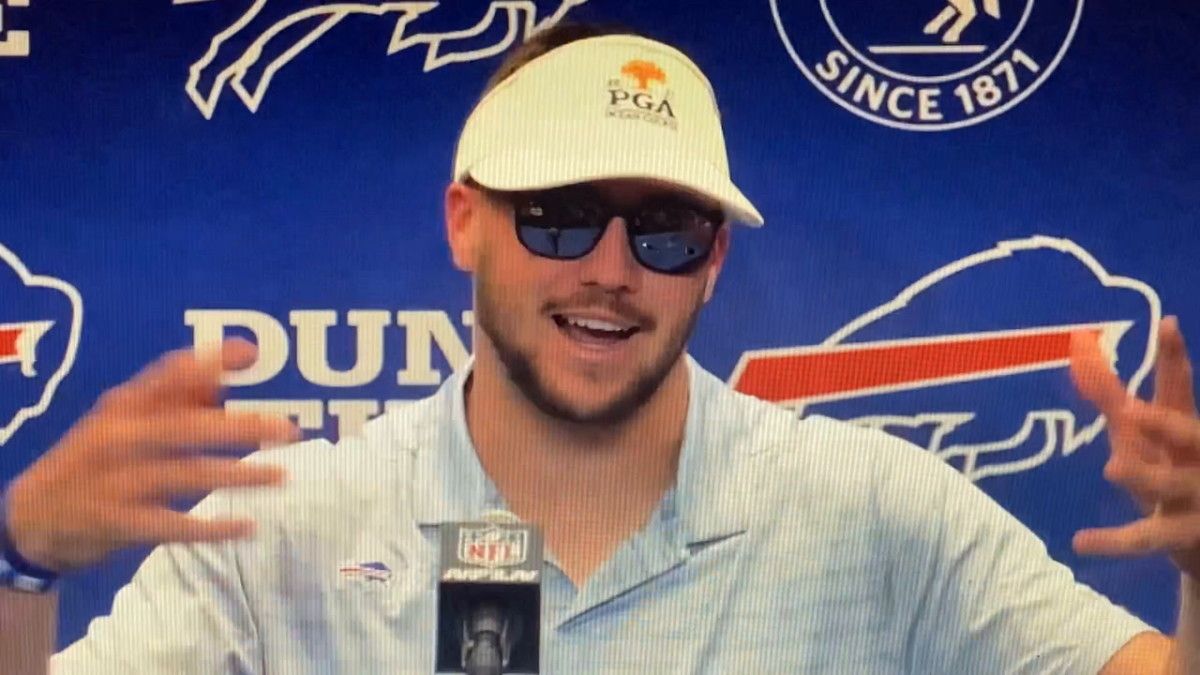 Josh Allen channeled his inner Phil Mickelson during a Halloween victory over the Miami Dolphins last season.