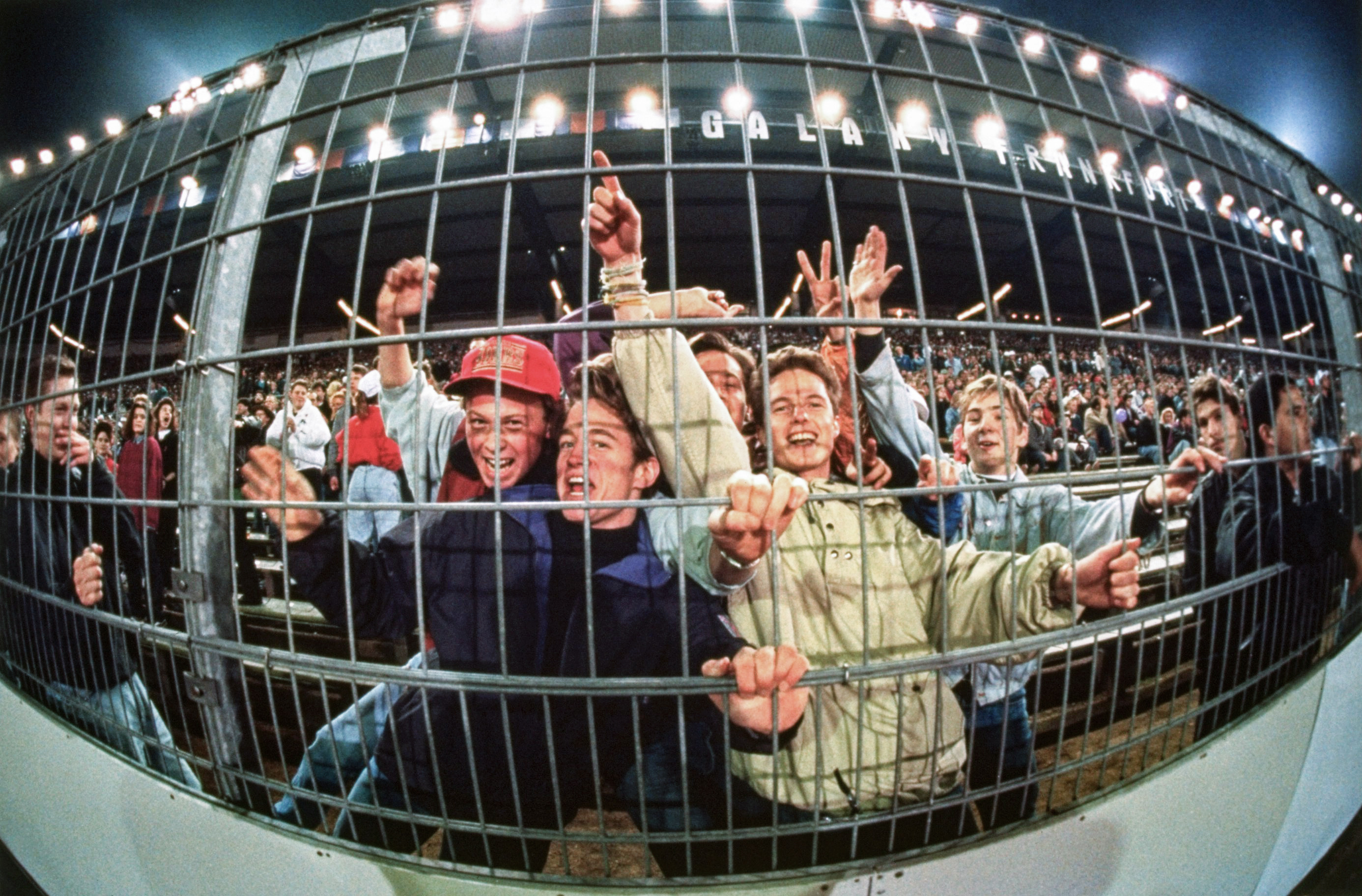 Frankfurt Galaxy fans at a game in 1991
