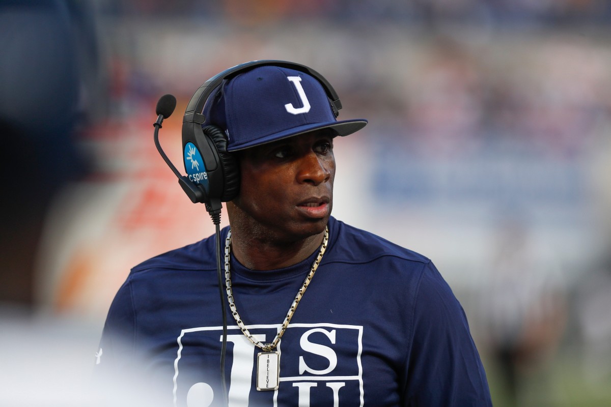 Jackson State head coach Deion Sanders