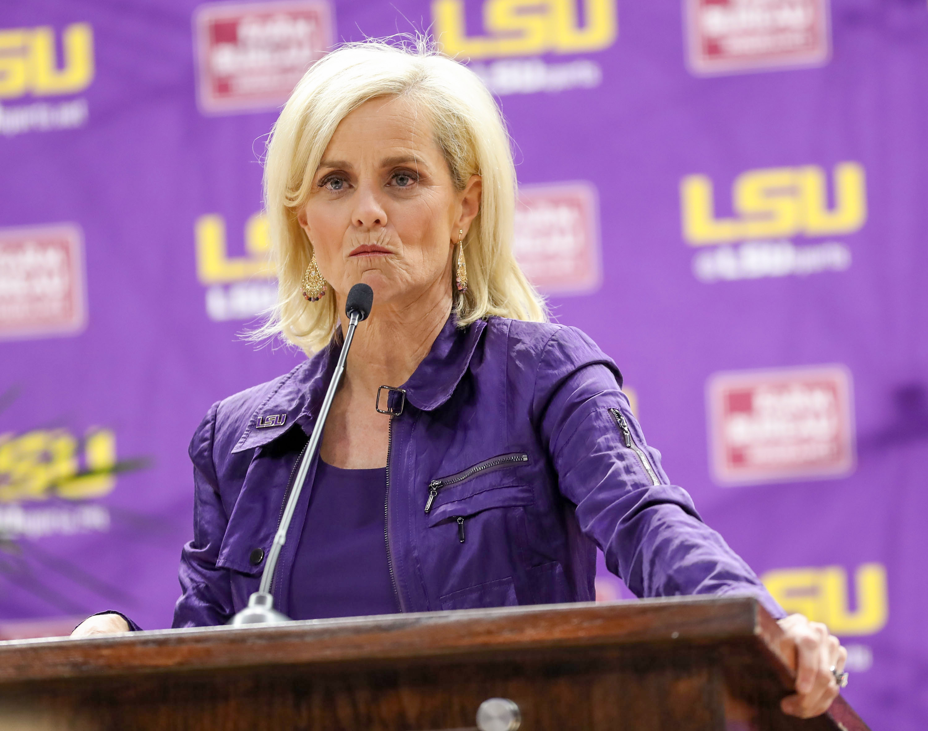 Mulkey, 59, was born in California but grew up in Tickfaw, La., about 50 miles from LSU's campus in Baton Rouge.