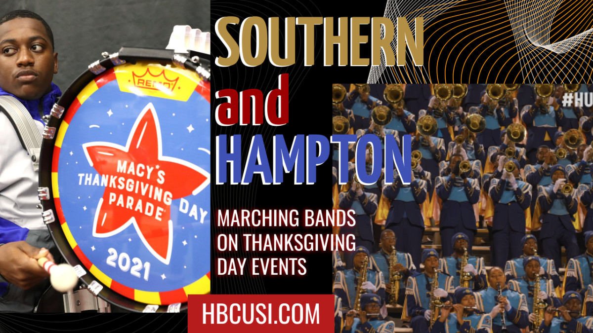 Southern's and Hampton's Marching Bands in Thanksgiving Day Events