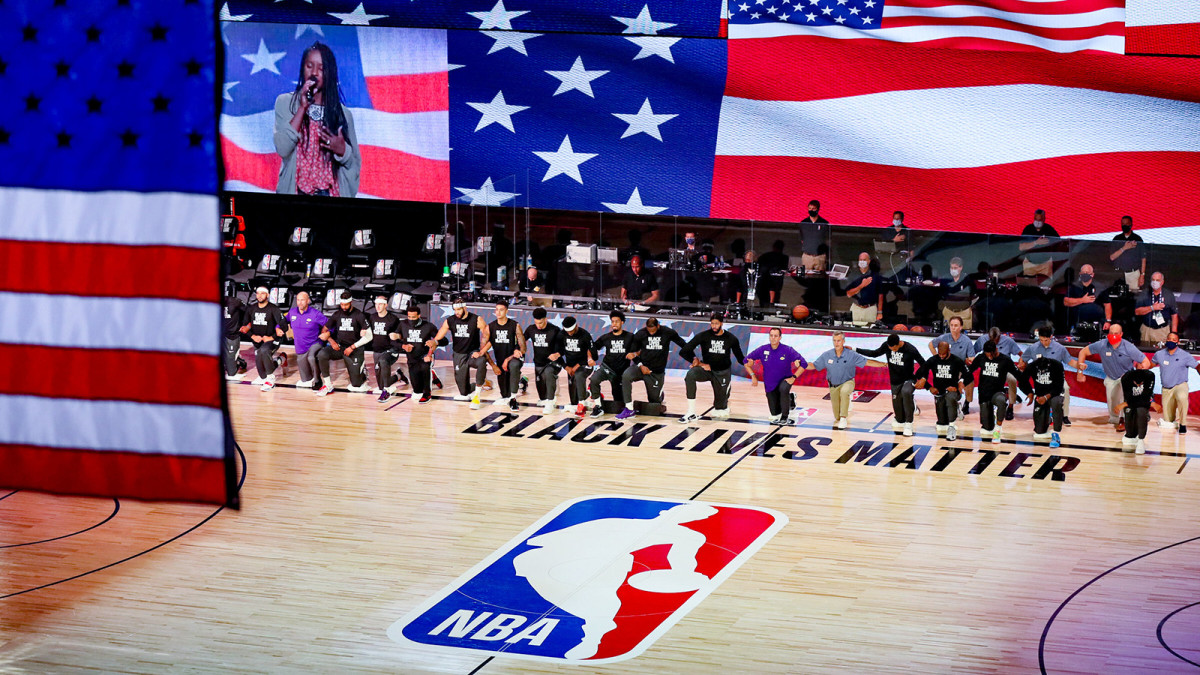 NBA players kneel during National Anthem