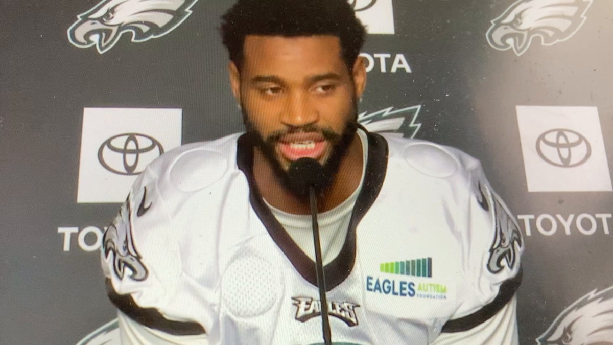 Darius Slay on Friday before the Eagles travel to New York to play the Giants.