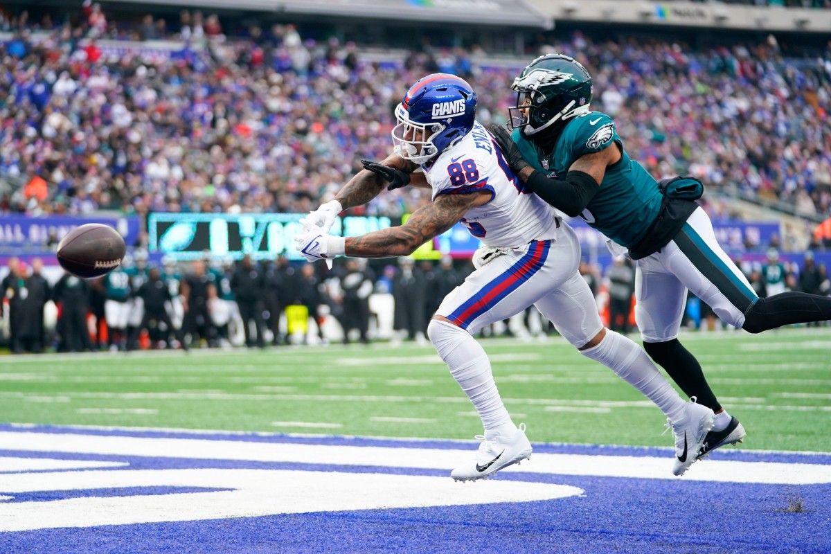 Steve Nelson was called for PI on this play againsst Even Engram