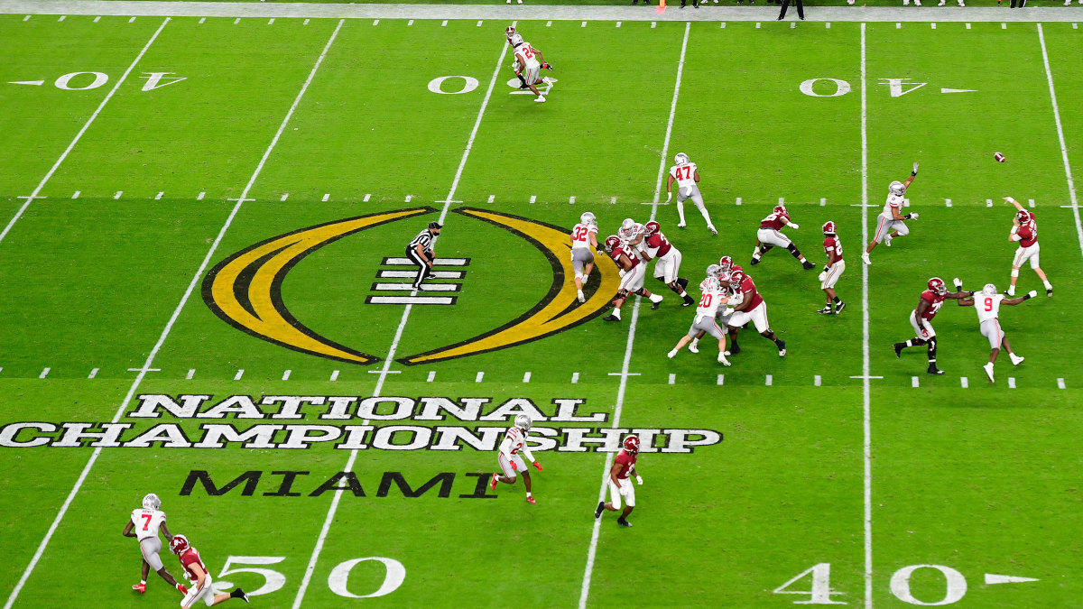 View of the 2020 national championship game