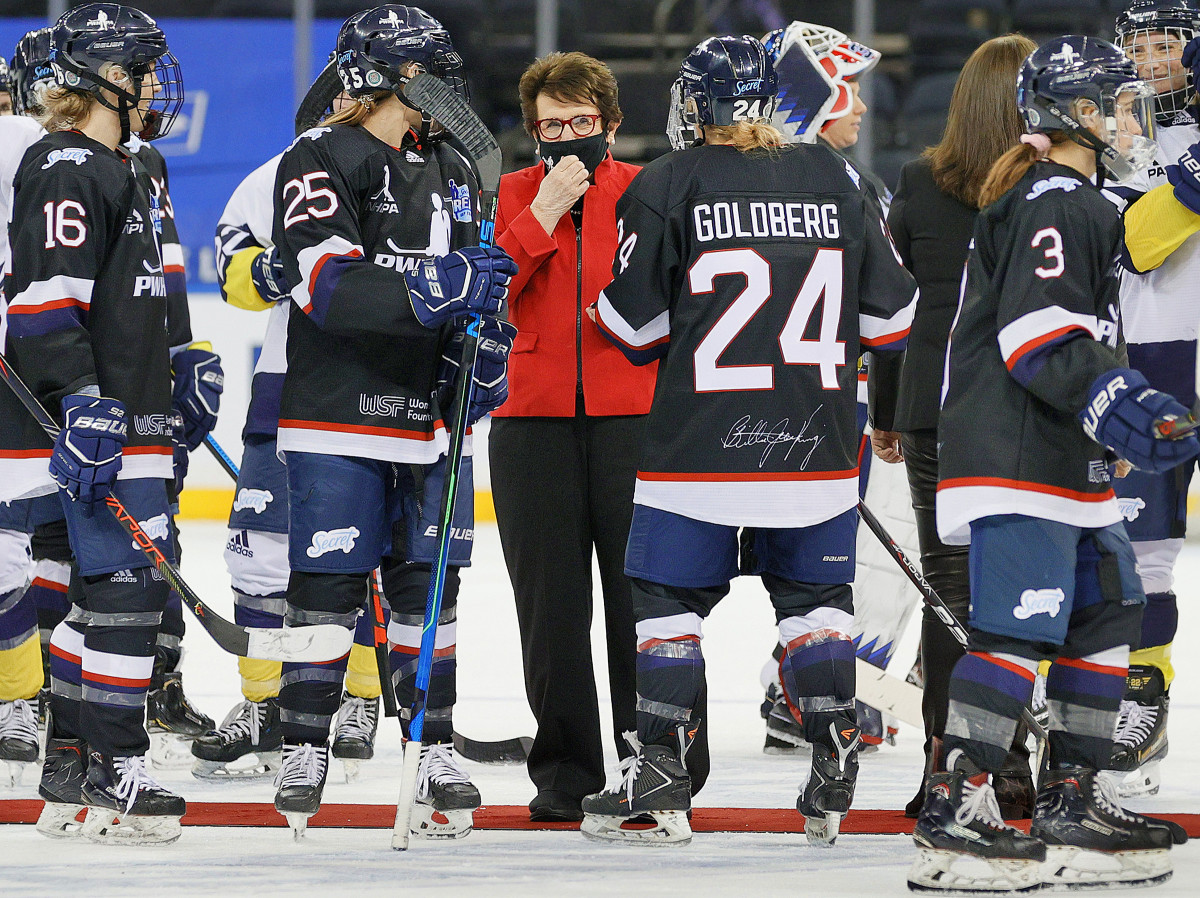 In recent years, Billie Jean King has helped boost pro women's hockey.