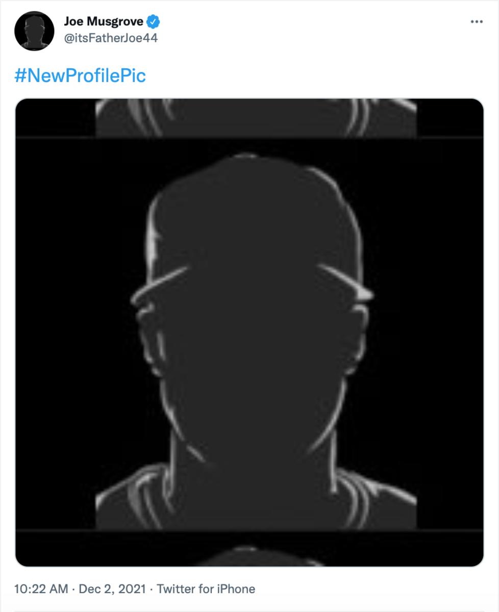 Joe Musgrove's blank headshot on Twitter