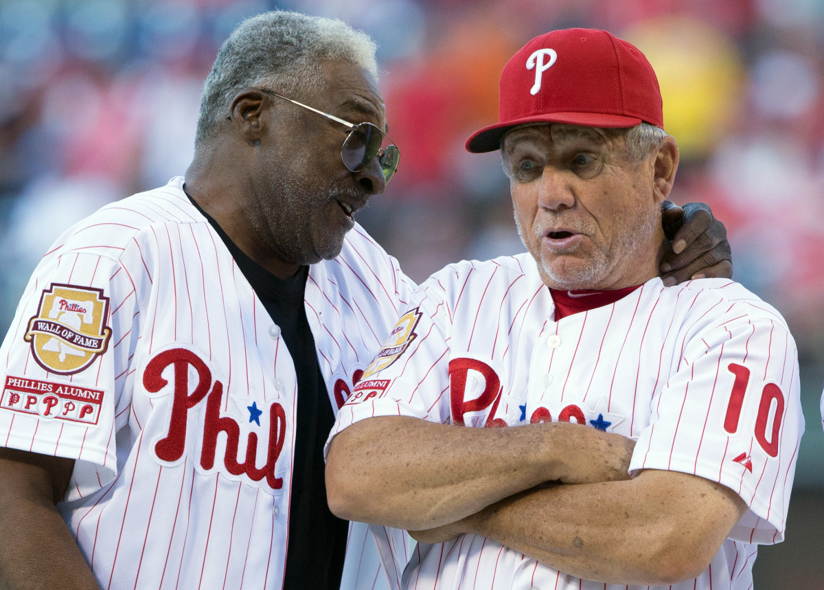Former Phillies Dick Allen and Larry Bowa make an appearance at Citizens Bank Park on Alumni Weekend