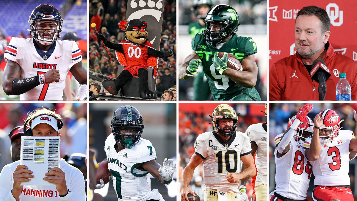 Scenes from bowl teams includes Liberty QB Malik Willis, Ole Miss coach Lane Kiffin and Wake Forest QB Sam Hartman.