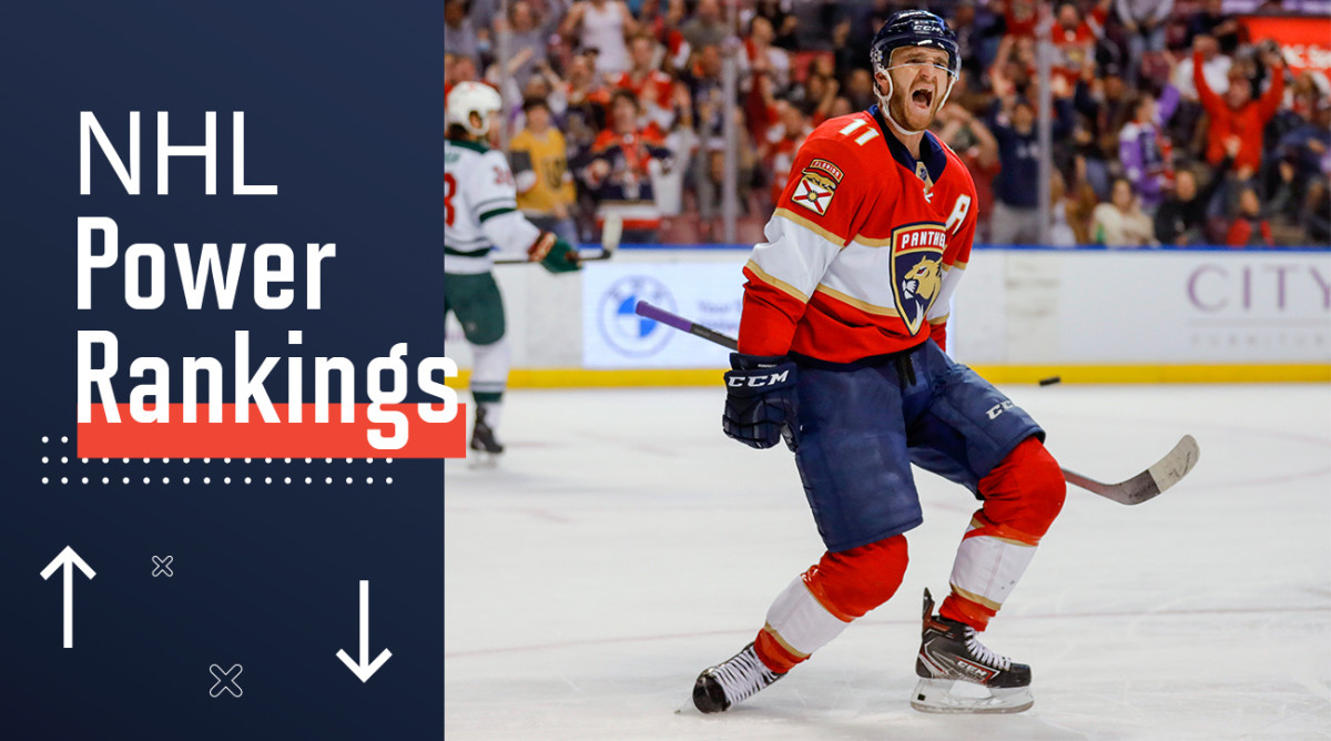 Panthers winger Jonathan Huberdeau celebrates