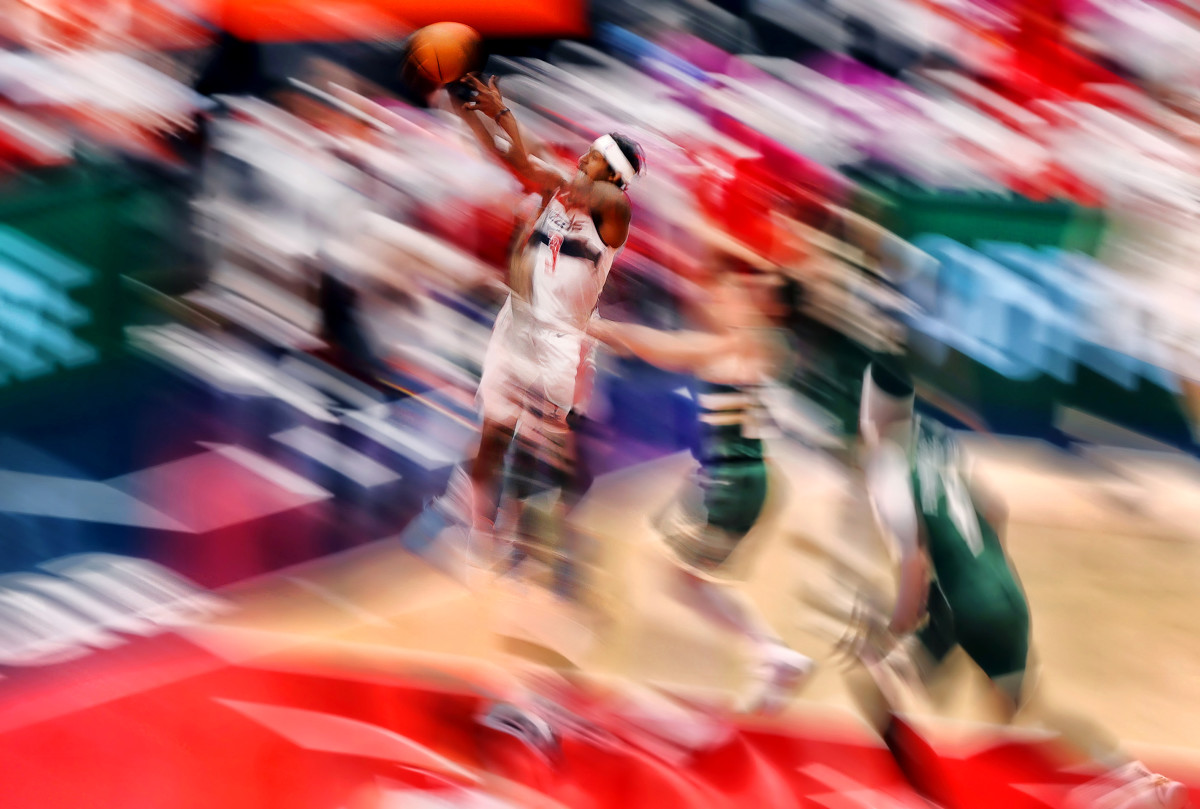 Washington's Bradley Beal drives to the basket during a March game against the Bucks.