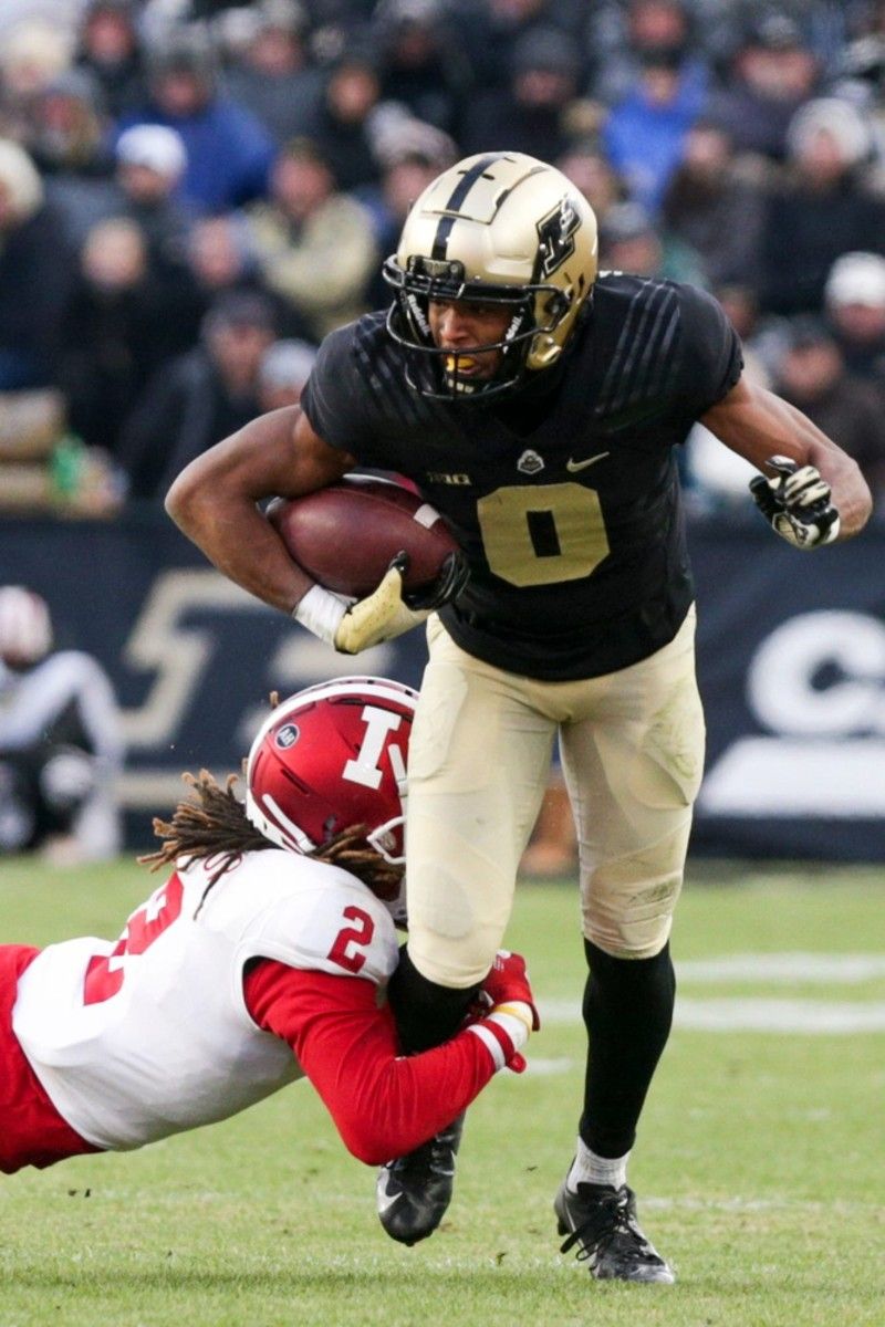 Indiana's Reese Taylor tackles Purdue wide receiver Milton Wright during the Old Oaken Bucket game on Nov. 27., (USA TODAY Sports)