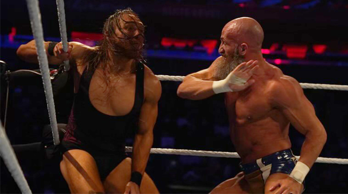 Tommaso Ciampa (right) defended his NXT title at MSG over the Christmas holiday.