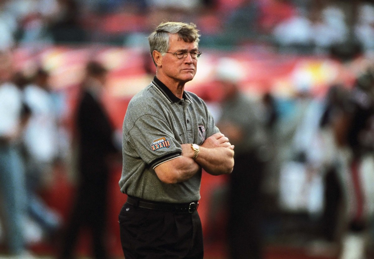 Jan 31, 1999; Miami, FL, USA; FILE PHOTO; Atlanta Falcons head coach Dan Reeves prior to the start of Super Bowl XXXIII against his former team, the Denver Broncos at Pro Player Stadium. The Broncos defeated the Falcons 34-19 earning their second consecutive Super Bowl title.