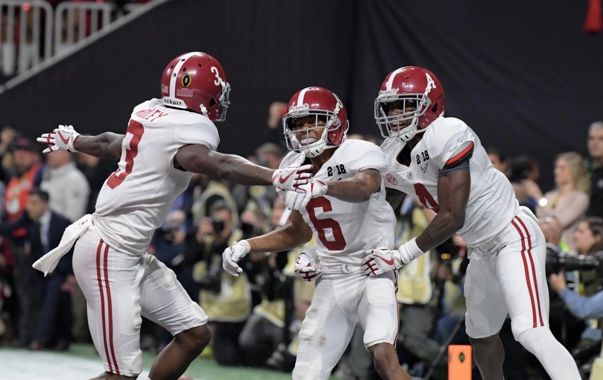 A trade for Calvin Ridley (left) would reunite him with former Alabama teammate DeVonta Smith (6)