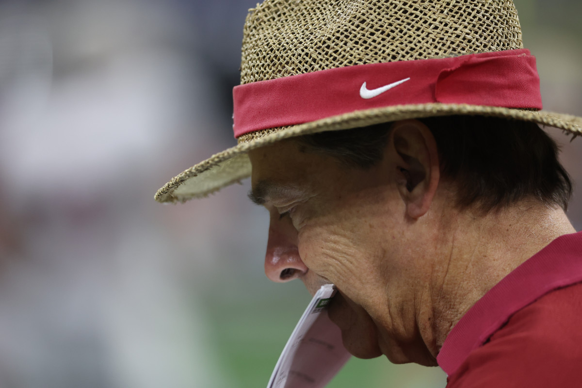 Nick Saban two days before the 2021-22 National Championship Game