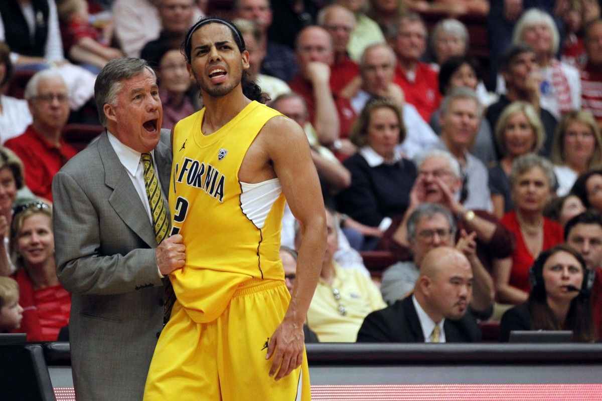 Coach Mike Montgomery and Jorge Gutierrez
