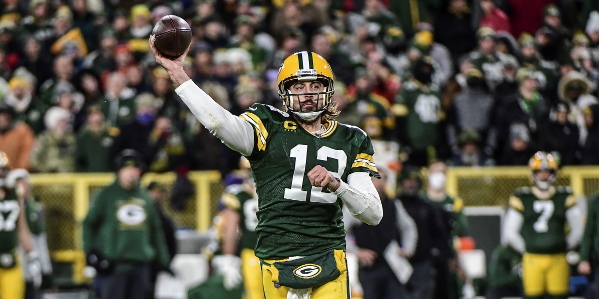 Aaron Rodgers is seeking his second Super Bowl win, and first since 2010. (Benny Sieu/Imagn)