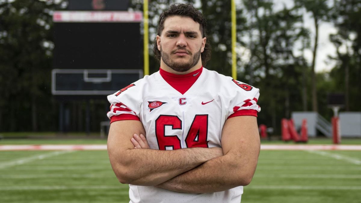 Cornell offensive lineman Hunter Nourzad