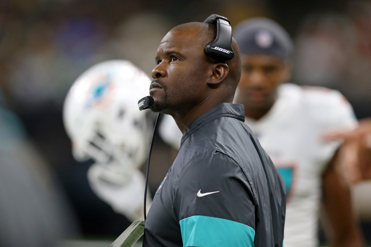 Former Miami Dolphins head coach Brian Flores. Mandatory Credit: Chuck Cook-USA TODAY Sports
