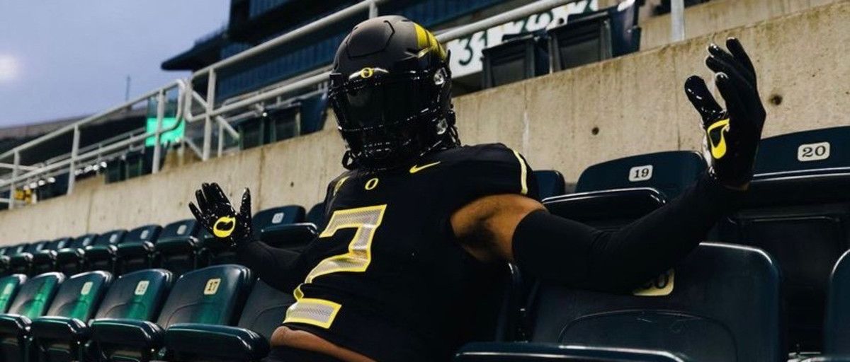 Jordan James on a visit to Eugene checking out Autzen Stadium.