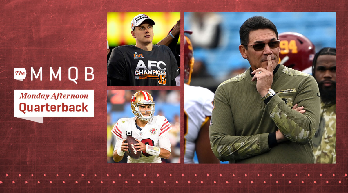 Washington coach Ron Rivera, Bengals QB Joe Burrow and 49ers QB Jimmy Garoppolo