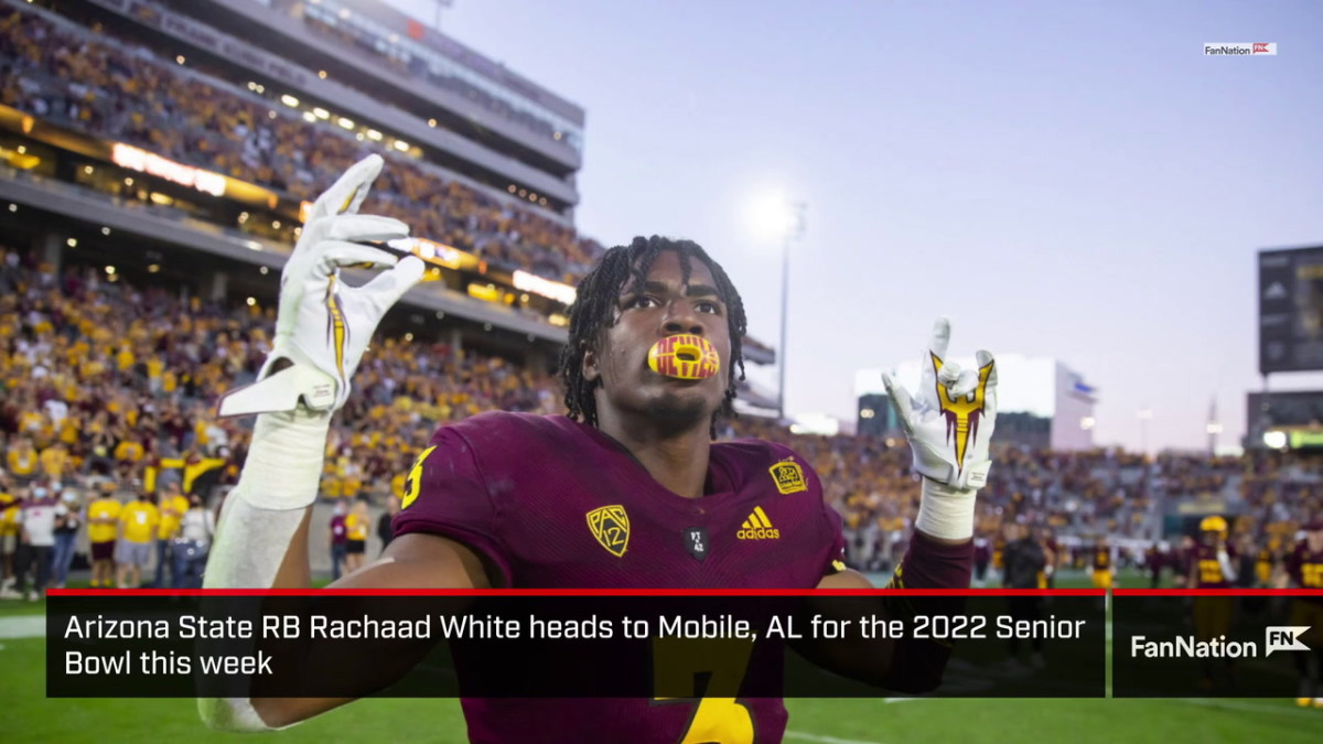 Arizona State RB Rachaad White heads to Mobile  AL for the 2022 Senior Bowl this week