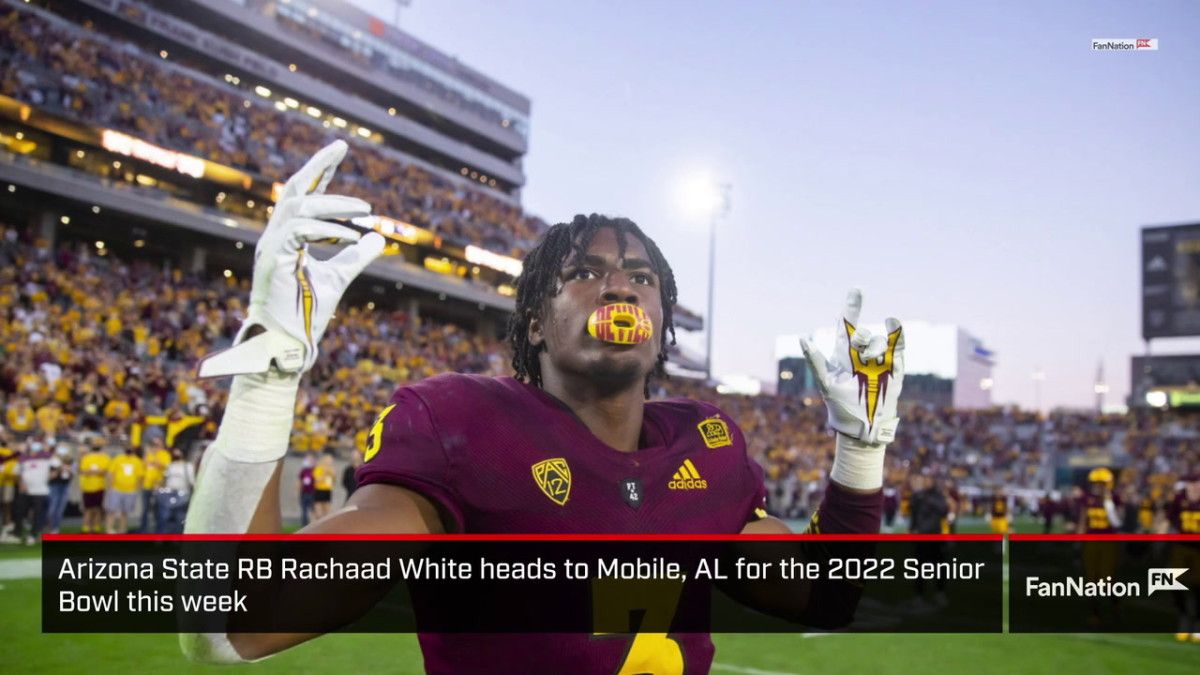 Arizona State RB Rachaad White heads to Mobile AL for the 2022 Senior Bowl this week