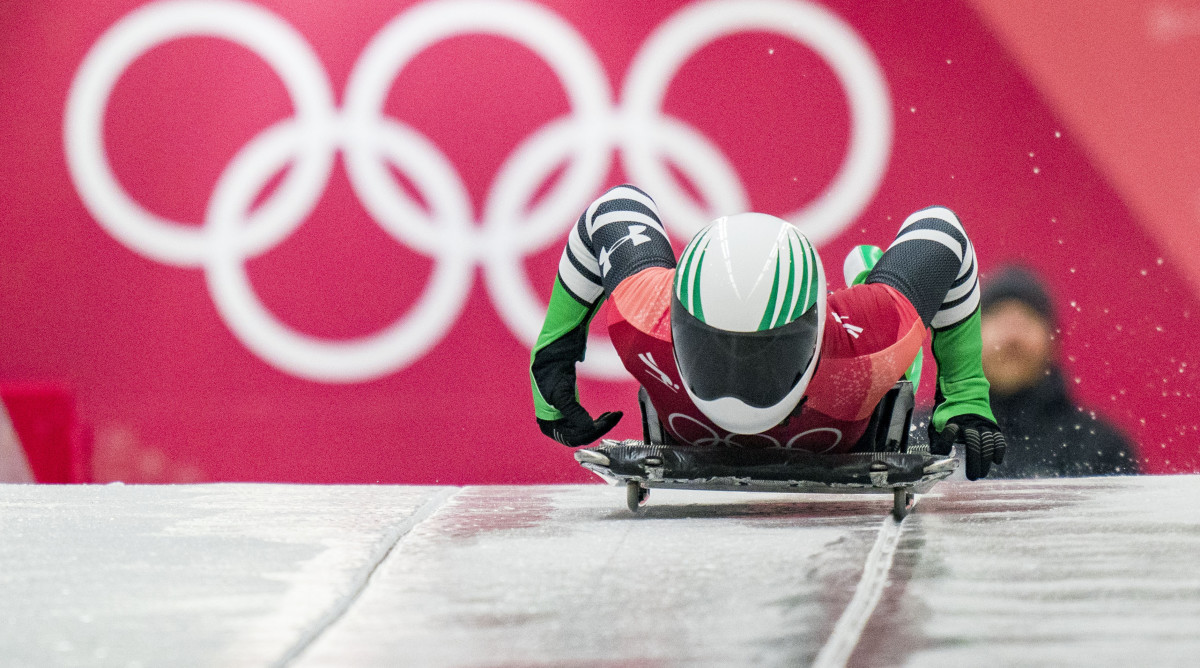 Before competing in skeleton, Nigeria's Adeagbo competed in the triple jump.