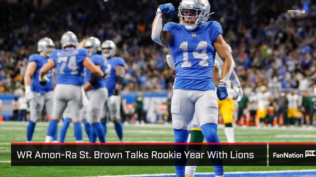 Detroit Lions WR AmonRa St. Brown FanNation Now Interview Sports