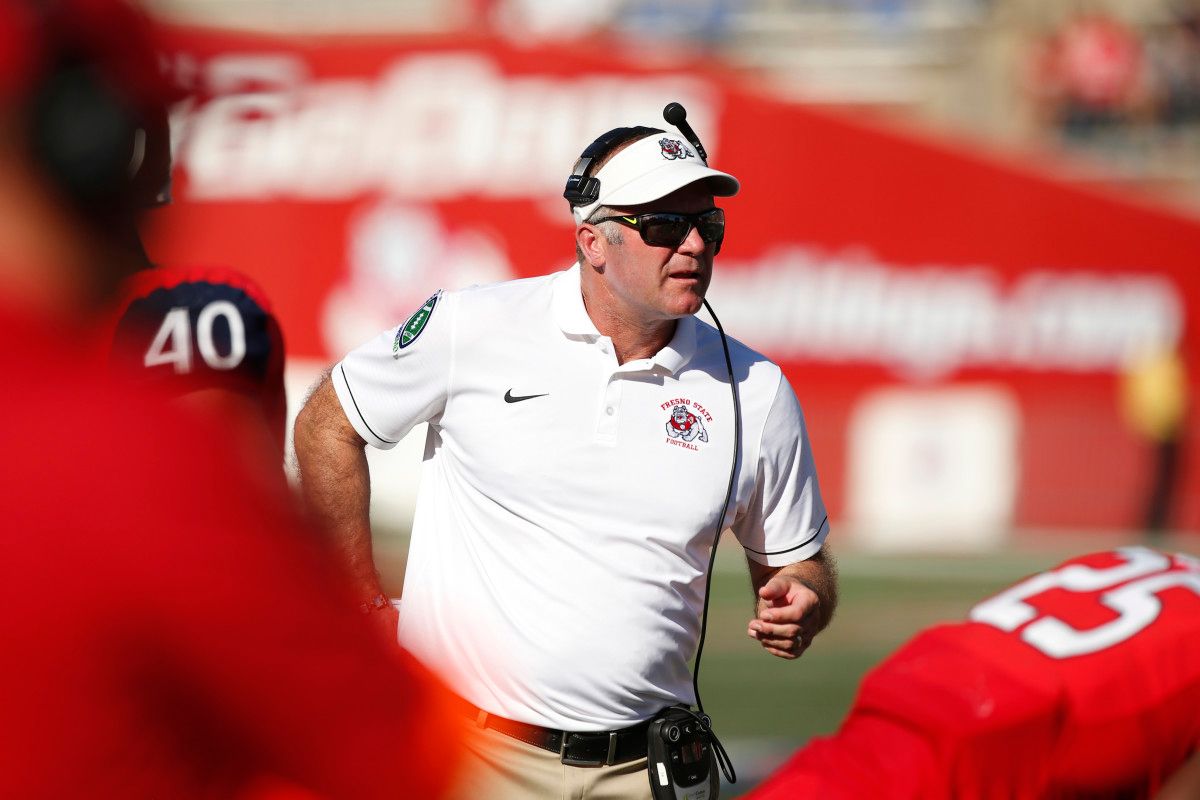 New Texas Tech defensive coordinator Tim DeRuyter in 2016, when he was coaching Fresno State.