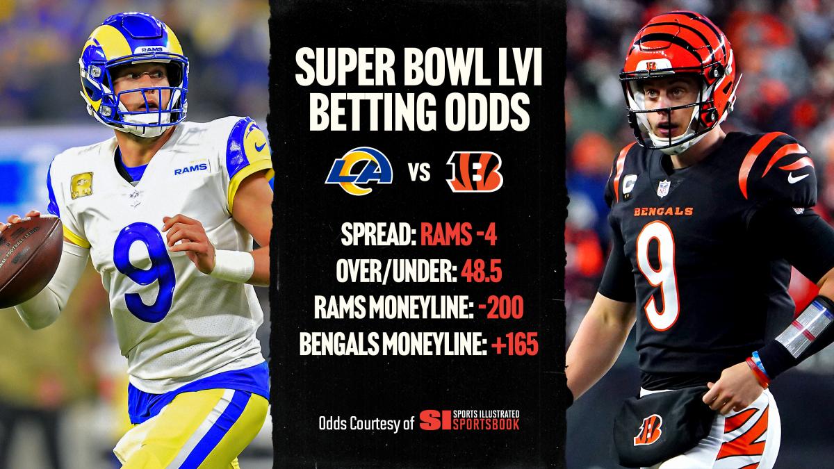 Super Bowl LVI Odds, Spread and Bets: Los Angeles Rams vs. Cincinnati  Bengals - Sports Illustrated